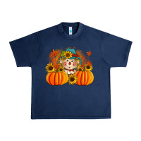 Navy fall scarecrow with pumpkins Urban Heavy Tee - Artiststas
