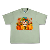 Oil Green fall scarecrow with pumpkins Urban Heavy Tee - Artiststas