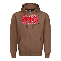 Chestnut valentine mama Zipper Hoodie - MaliasSmallBusiness