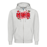 Dove Grey valentine mama Zipper Hoodie - MaliasSmallBusiness