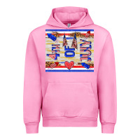 Fuchsia Pink 4 th of july Urban Hoodie - TumblerDesignByShophia