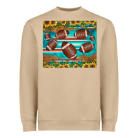 Mushroom football turquoise sunflower Heavyweight Sweatshirt - JahusDesignShop