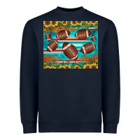 Navy football turquoise sunflower Heavyweight Sweatshirt - JahusDesignShop