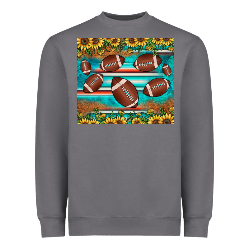 Football Turquoise Sunflower Heavyweight Sweatshirt by JahusDesignShop | Teevron