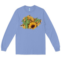 Colony Blue cactus leopard sunflower glitter  patch Long Sleeve Tee - AdoDesignShop