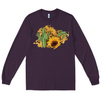 Plum cactus leopard sunflower glitter  patch Long Sleeve Tee - AdoDesignShop