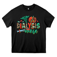 Black dialysis nurse Heavy Core Tee - RanaPortraitStore