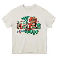 Cream dialysis nurse Heavy Core Tee - RanaPortraitStore