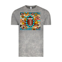 Cloud Rock football cowhide sunflower Vintage Tee - JahusDesignShop