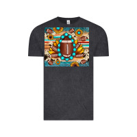 Vintage Black football cowhide sunflower Vintage Tee - JahusDesignShop