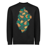 Black christmas gingerbread cookies patch Heavyweight Sweatshirt - BundleAndBundleShop