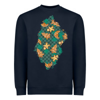Navy christmas gingerbread cookies patch Heavyweight Sweatshirt - BundleAndBundleShop