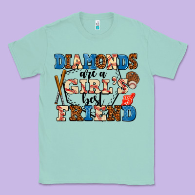 Diamonds Are A Girl's Best Friend Classic Tee Designed By Adodesignshop