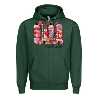 Sports Green valentines day teacher life Zipper Hoodie - MaliasSmallBusiness