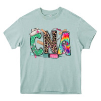 Arona cna nurse tie dye leopard Heavy Core Tee - RanaPortraitStore