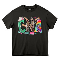 Asphalt cna nurse tie dye leopard Heavy Core Tee - RanaPortraitStore