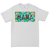 Dove Grey Turquoise and Daisy Mama Premium Tee - RanaPortraitStore