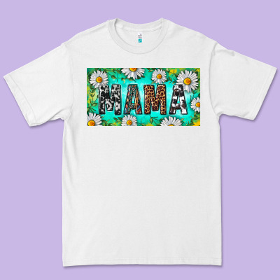 Premium Tee Turquoise and Daisy Mama