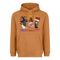 Meerkat Happy Hallothanksmas Farm Animal Heavyweight Hoodie - BundleAndBundleShop