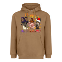Toasted Coconut Happy Hallothanksmas Farm Animal Heavyweight Hoodie - BundleAndBundleShop