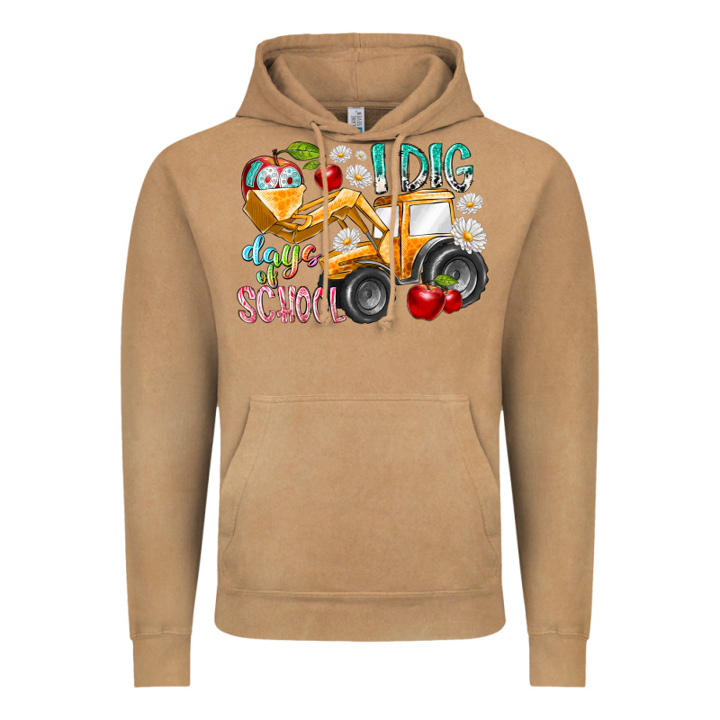 I Dig 100 Days Of School Vintage Hoodie by RacoonDesign | Teevron