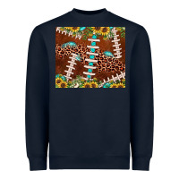 Football Leopard Gemstone Sunflower Heavyweight Sweatshirt | Teevron