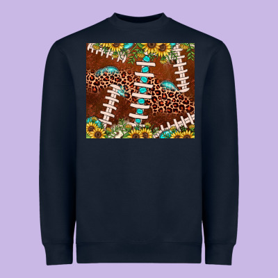 Football Leopard Gemstone Sunflower Heavyweight Sweatshirt Designed By Jahusdesignshop