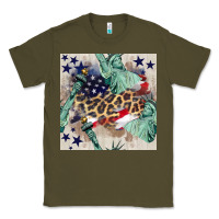 Army Green statue of liberty leopard Classic Tee - BundleAndBundleShop