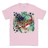 Bubblegum Pink statue of liberty leopard Classic Tee - BundleAndBundleShop