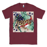 Burgundy statue of liberty leopard Classic Tee - BundleAndBundleShop