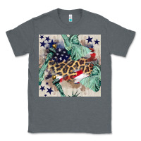 Charcoal Heather statue of liberty leopard Classic Tee - BundleAndBundleShop