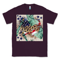 Plum statue of liberty leopard Classic Tee - BundleAndBundleShop