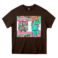 Chocolate Brown coffee scrubs rubber gloves nurse Heavy Core Tee - RanaPortraitStore