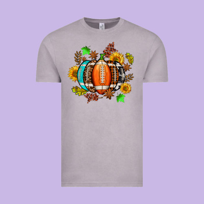 Fall Football Sunflower And Fall Vintage Tee Designed By Adodesignshop