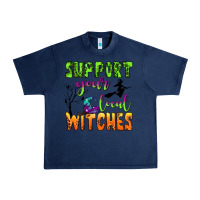Navy support your local witches Urban Heavy Tee - BundleAndBundleShop