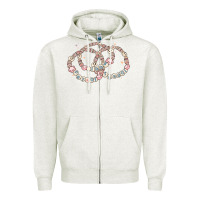Oatmeal Heather 100 days of school friendship bracelet Zipper Hoodie - MaliasSmallBusiness