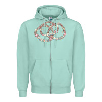 Seafoam 100 days of school friendship bracelet Zipper Hoodie - MaliasSmallBusiness