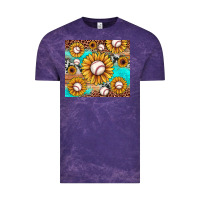 Cloud Purple baseball leopard turquoise sunflower Vintage Tee - JahusDesignShop