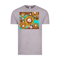 Vintage Zinc baseball leopard turquoise sunflower Vintage Tee - JahusDesignShop