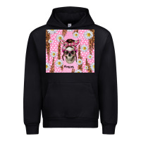 Black skull mom pink glitter with daisy Urban Hoodie - TumblerDesignByShophia