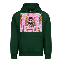Forest Green skull mom pink glitter with daisy Urban Hoodie - TumblerDesignByShophia