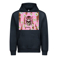 Skull Mom Pink Glitter With Daisy Urban Hoodie | Teevron