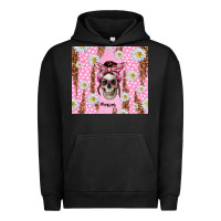 Pigment Black skull mom pink glitter with daisy Urban Hoodie - TumblerDesignByShophia
