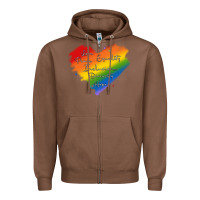 Chestnut kindness equality peace love inclusion diversity h Zipper Hoodie - MaliasSmallBusiness