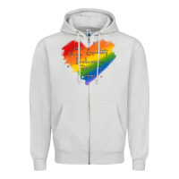 Dove Grey kindness equality peace love inclusion diversity h Zipper Hoodie - MaliasSmallBusiness