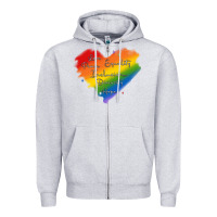 Heather Grey kindness equality peace love inclusion diversity h Zipper Hoodie - MaliasSmallBusiness