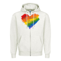Oatmeal Heather kindness equality peace love inclusion diversity h Zipper Hoodie - MaliasSmallBusiness