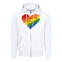 White kindness equality peace love inclusion diversity h Zipper Hoodie - MaliasSmallBusiness