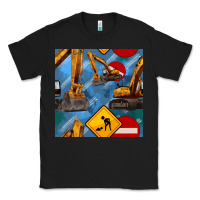 Black excavator seamless pattern Classic Tee - BundleAndBundleShop