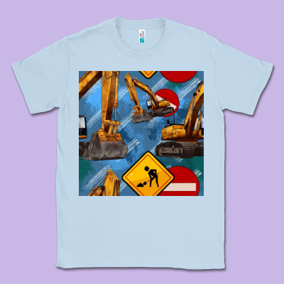 Excavator Seamless Pattern Classic Tee Designed By Bundleandbundleshop